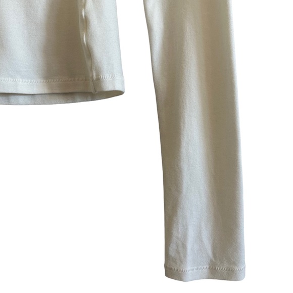 SKIMS Cream Ivory Crewneck Long Sleeve Tshirt Top Small - Picture 11 of 12